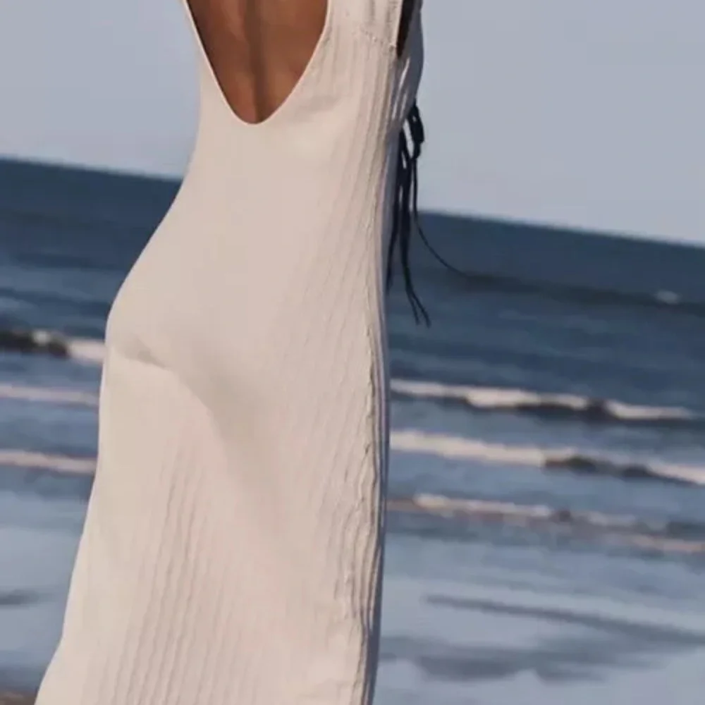 Free People Beach Ivory Knit Maxi Dress Sz L Resort‎ Vacation Cruise Summer